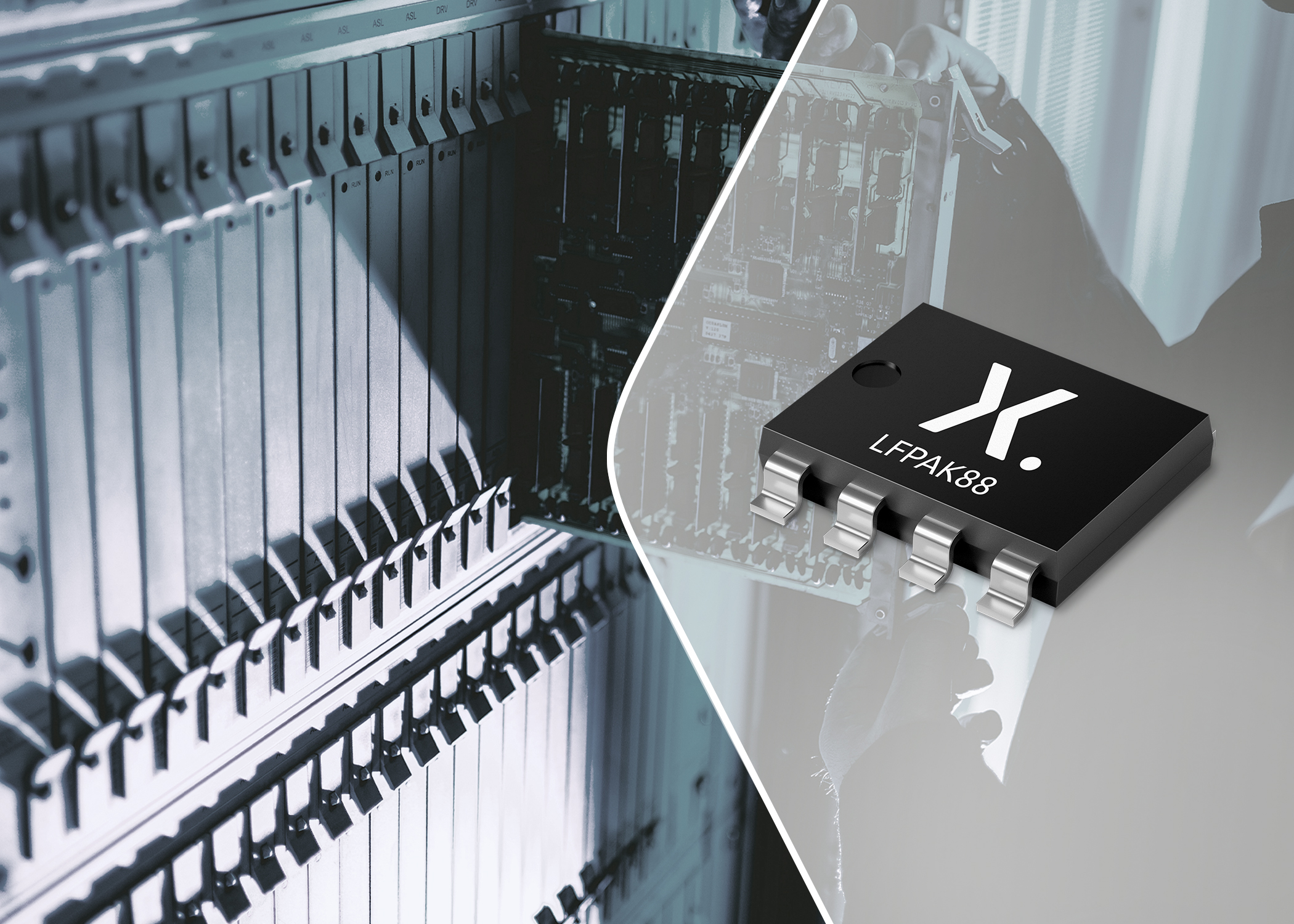 The First Application-Specific MOSFETs for Hotswap in SMD Copper-Clip LFPAK88 Packaging for 60% Reduced Footprint